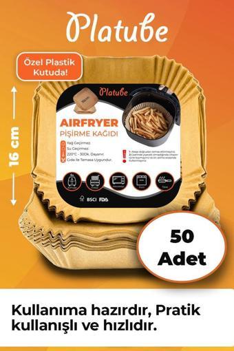 Pisirme Kagidi 50 adet Airfryer Yagli Kagit Xiaomi Philips Air Fryer Tüm Markalara Uyumlu Kare