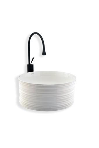 Lena E-2104 Tezgah Üstü Porselen Lavabo