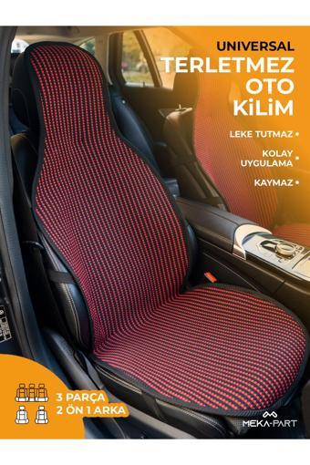 Trend Oto Koltuk Kilimi Tekli Oto Kilim Kırmızı Universal Kılıf 1 Parça Ön Koltuk İçin