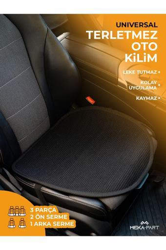 Trend Oto Koltuk Koruyucu Kılıf 3 Parça Serme Universal Siyah