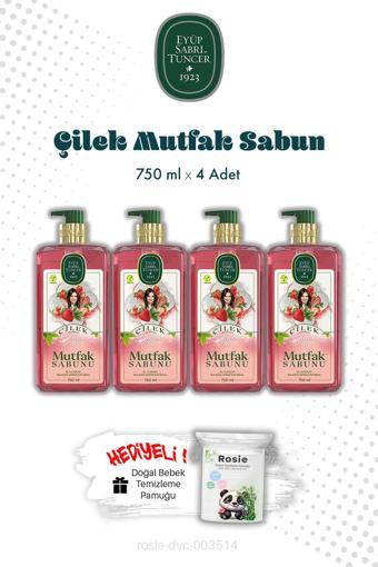 750 ML Çilek Mutfak Sabun Eyüp Sabri Tuncer X4 ve ROSIE