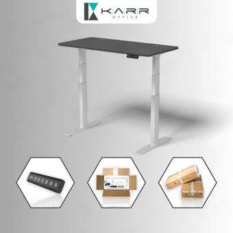 Karr Office O-Flex Duo Çift Motorlu Elektrikli Yükseklik Ayarlı Masa - 180X80 - Antrasit