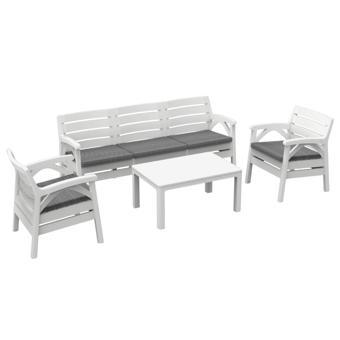 Santana 3+1+1+Sehpa Bahçe Oturma Grubu | Plastik Balkon Takımı
