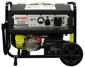 Genpower Marka GBG 130 E Model 13 Kva, Benzinli, Marşlı, Tekerlekli, Monofaze ( 220 Volt) Portatif Jeneratör