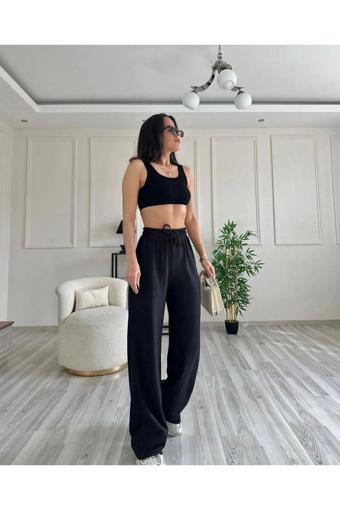Rw Gofre Kumaş Fitilli Tiril Tiril Bol Paça Pantolon Salaş Model