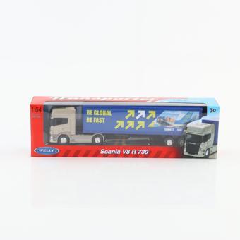Welly 1:64 Ölçek Metal Kafalı Scania Dorseli Tır Yaklaşık 30 Cm