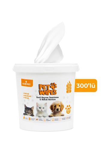 GOBYPET WİPES EVCİL HAYVAN TEMİZLİK HAVLUSU 300 AD