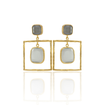 Kadir Jewellery 22 Ayar Altın Kaplama Kadın Sallantılı Küpe -El İşçiliği Ve Hipoalerjenik Küpe