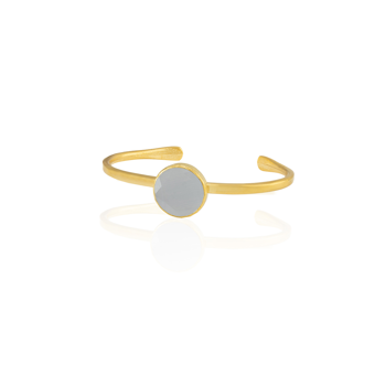 Kadir Jewellery Zirkon Taşlı Ayarlanabilir 22 Ayar Altın Kaplama Bilezik