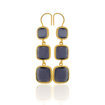 Kadir Jewellery 22 Ayar Altına Kaplama Kadın Sallantılı Küpe -El İşçiliği Ve Hipoalerjenik Küpe