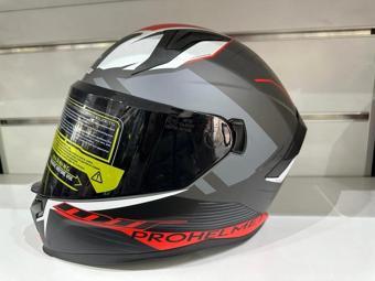 KASK MTS PRO 910 TWISTER GÜNEŞ GÖZLÜKLÜ KIRMIZI/GRİ