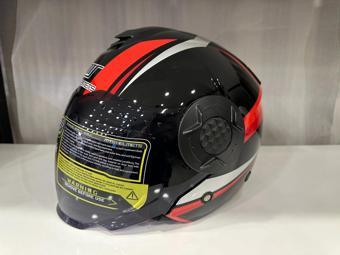 KASK MTS 625 WASP ÇENESİZ GÜNEŞ GÖZLÜKLÜ KIRMIZI/SİYAH