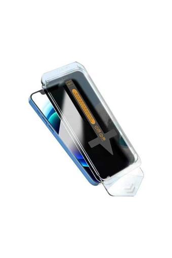 Nsm Tech İphone 12 Hayalet Ekran Koruyucu Uyumlu Zore Süper Fast Anti-Dust Privacy Toz Önleyici Temperli Ekra