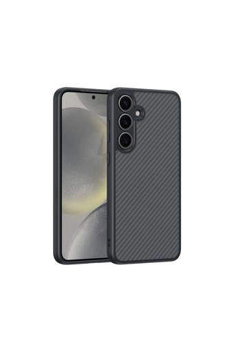Nsm Tech Galaxy S25 Plus Uyumlu Kılıf Magsafe Şarj Özellikli Karbon Fiber Tasarımlı Zore Elnino Kapak-Siyah