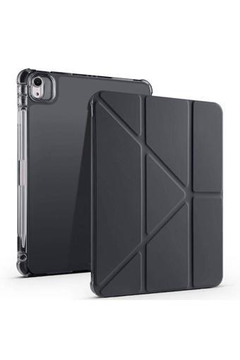 Nsm Tech İpad Air 11 2025 M3 Kılıf Zore Tri Folding Kalem Bölmeli Standlı Kılıf - Siyah