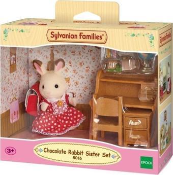 Sylvanian Families Çikolata Kulaklı Tavşan Kız ve Çalışma Masası 5016