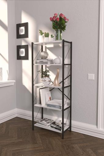 Vay Life Dekoratif 5 Raflı Kitaplık 150 X 60 Beyaz 