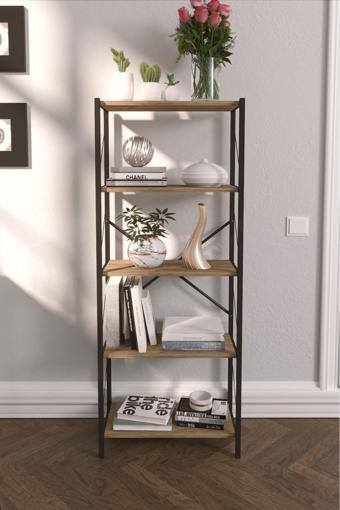 Vay Life Dekoratif 5 Raflı Kitaplık 150 X 60 Ceviz 