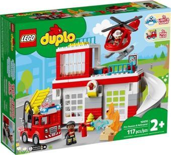 LEGO DUPLO İtfaiye Merkezi ve Helikopter 10970 +2 Yaş (117 Parça)