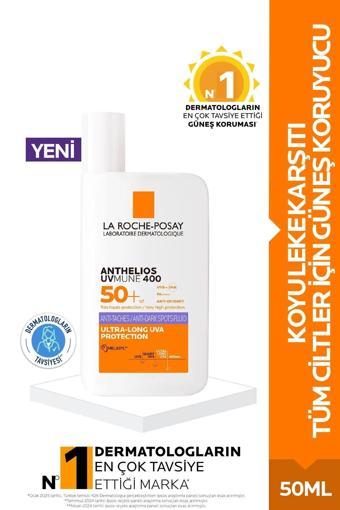 La Roche-Posay Anthelios Uvmune Anti Dark Spots   Fluıd SPF50+ 50 ML Lekeli Ciltlere Özel Güneş Kremi