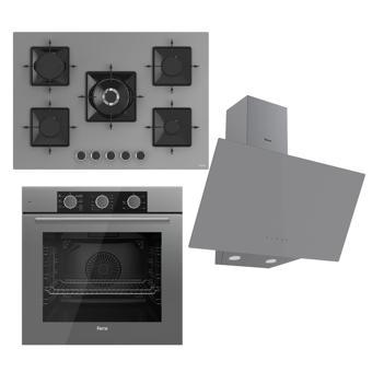 Ferre Fryart Ss Serisi Gri Set (ss038 + Qxe62cpr +d079 ) -75'lik Seri