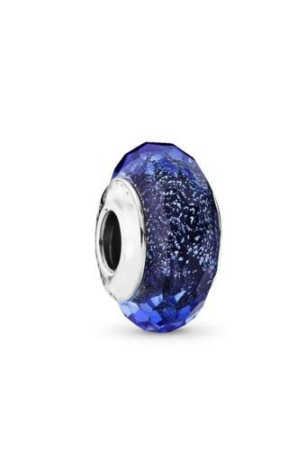 Asafaccessory Lacivert Murano Charm Gümüş Kaplama Lacivert Tek Ebat