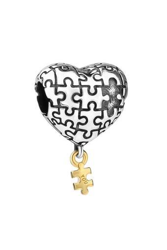 Asafaccessory Beni Tamamıyorsun Charm Puzzle Kalp Charm Gri Battal Standart