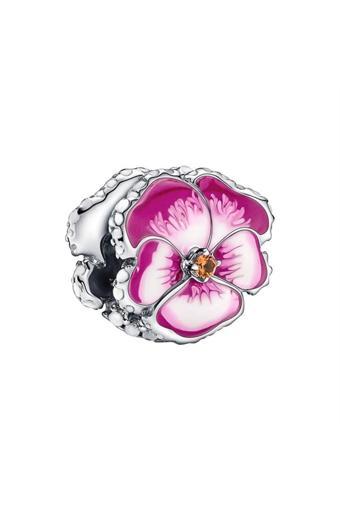Asafaccessory Menekşe Charm Gümüş Kaplama Gri S