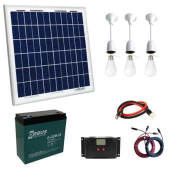 Teknovasyon ARGE 50 Watt Güneş Paneli Aydınlatma Paketi Solar Paket