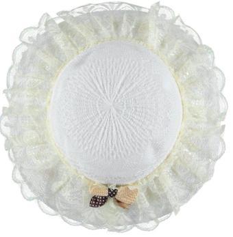 Kız Çocuk Hasır Fötr Plaj Şapka Tüllü Rattan Model 4/8 YAŞ 