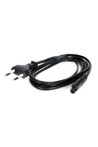 Uygun Ac 220 Kablo Teyp Fişi/Notebook-Laptop Adaptör Fişi/Playstation Uyumlu (150Cm) (10 Adet)