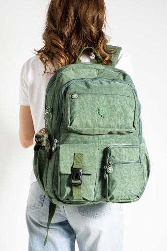 571 Collection Klinkır Sırt Çantası Çok Cepli 45*30 Cm Büyük Boy Lise Üniversite Okul Çantası