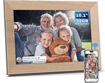 Arktronic 10.1 Inc 32GB Dijital Fotoğraf Çerçevesi 1920x1080 IPS -Ahşap Desen