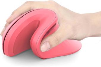 Seenda Ergonomik Kablosuz Dikey Mouse, Bluetooth 4.0+USB - Gül Pembesi