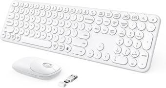 Seenda Kablosuz Klavye ve Mouse, USB ve Type-C - Beyaz