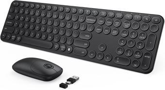 Seenda Kablosuz Klavye ve Mouse, USB ve Type-C - Siyah