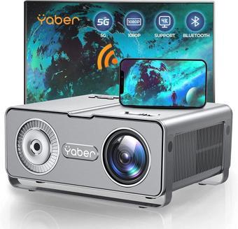 YABER 4K Taşınabilir Projektör - 5G Wifi ve Bluetooth, 15000L 1080P HD