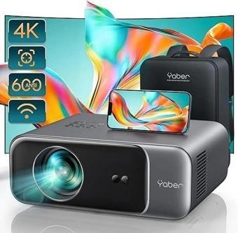 Yaber Pro 4K,WiFi 6 ve Bluetooth 5.2 Desteği 1080P Otomatik Odaklanma