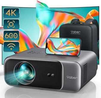 YABER Pro Y9 5G WiFi Bluetooth Projektör, 15000LM 450 ANSI 1080P