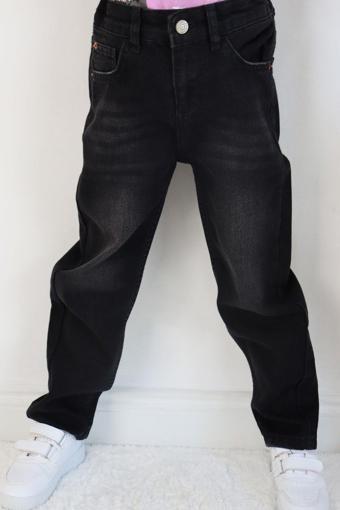 Breeze Kız Çocuk Kot Pantalon Cepli 5-9 Yaş, Siyah