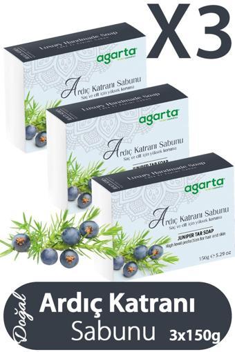Agarta 3 Lü Set Ardıç Katranı Sabunu Doğal 150 Gr