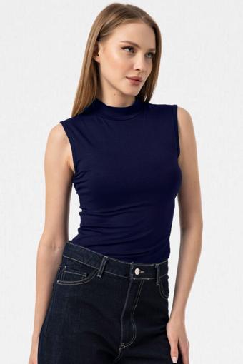 Vodens Lacivert Kolsuz Body Bluz