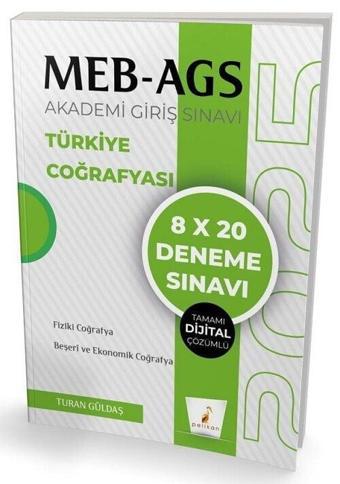Pelikan 2025 MEB-AGS Türkiye Coğrafyası 8x20 Deneme Çözümlü - Turan Güldaş Pelikan Yayınları - Pelikan Yayınları