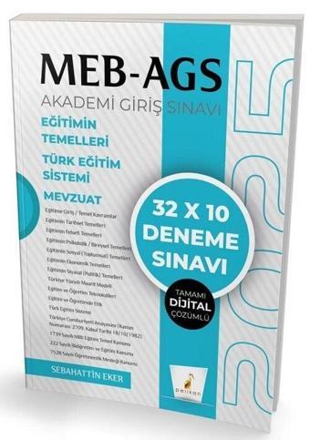 Pelikan 2025 MEB-AGS Eğitimin Temelleri ve Türk Eğitim Sistemi ve Mevzuat 32x10 Deneme Çözümlü - Sebahattin Eker Pelikan - Pelikan Yayınları