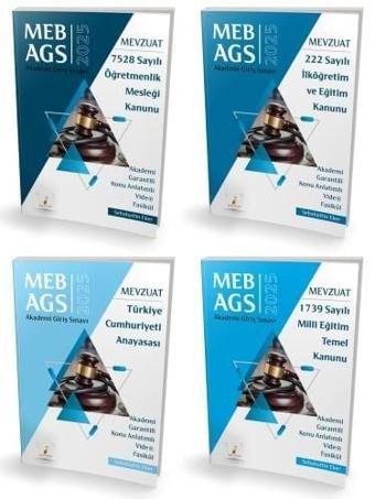 Pelikan 2025 MEB-AGS Mevzuat Bilgisi Konu Anlatımlı Video Fasikül 4 lü Set - Sebahattin Eker Pelikan Yayınları - Pelikan Yayınları
