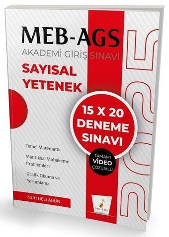 Pelikan 2025 MEB-AGS Sayısal Yetenek 15x20 Deneme Çözümlü - Nuh Hellagün Pelikan Yayınları - Pelikan Yayınları