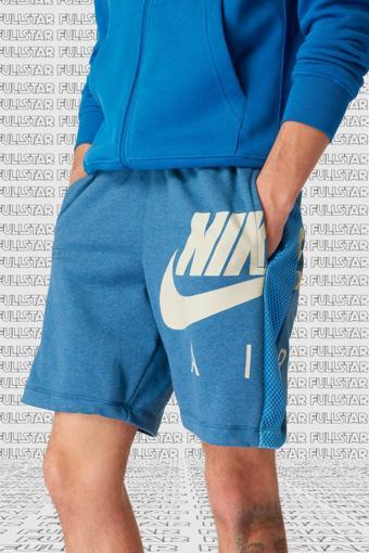 Nike Sportswear Air French Terry Short Kalın Pamuklu Refletörlü Erkek Şort Mavi