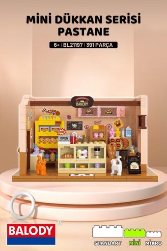 Balody Mini Dükkan Serisi – Pastane (BL21197) – Mini Blok Yapı Oyuncakları Seti