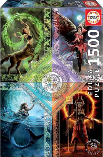 1500 Parçalık Elementlerin Sihirli Yıldız Tablosu Puzzle - 19941 - Elemental Magic Star Chart