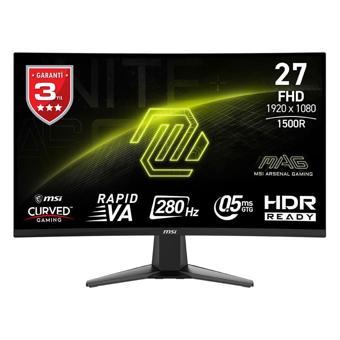 MSI MAG 276CXF 27 1920x1080 280Hz 0.5ms HDMI DP Adaptive Sync Curved 1500R Gaming Monitör